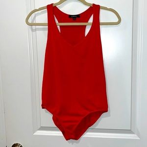 Ambiance Sz L Red Body Suit